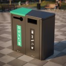 Jumbo 2-Way Recycling Bin Litter Bins